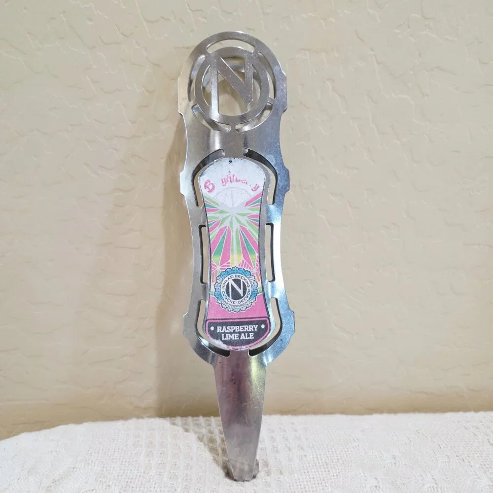 Ninkasi Brewing Co Eugene OR Raspberry Lime Ale Metal Beer Tap Handle